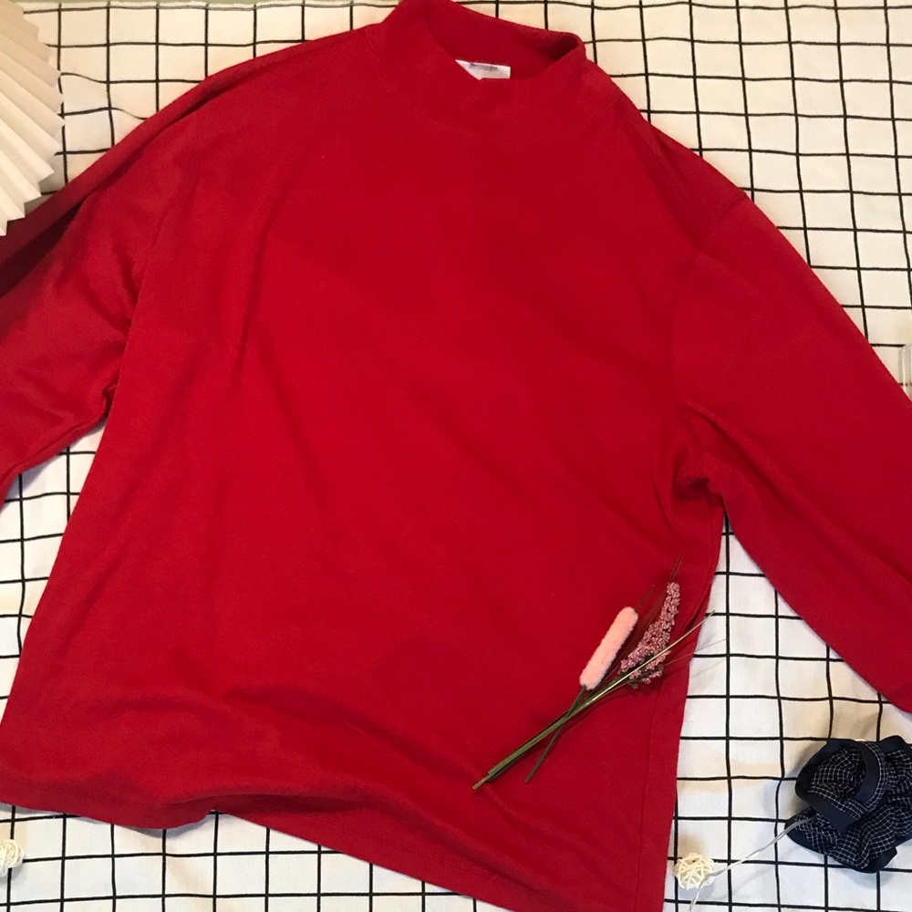 Avenue Women Plus Low-Turtle Neck Sweatshirt